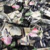 Weicher Dicker Jersey Jacquard winter herbst meterware schwarz beige blumen