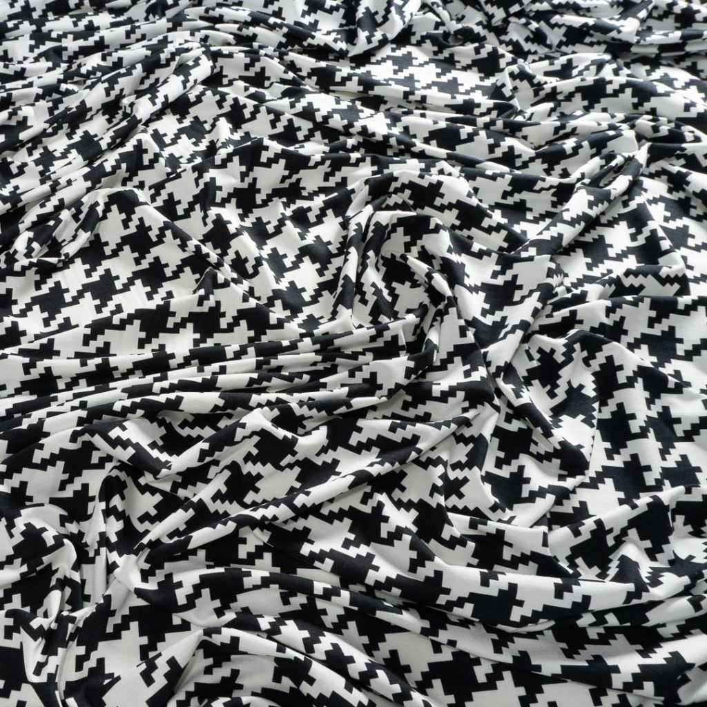 Meterware Jersey Stoff Gepunktet Jersey Stoff Schwarz WeiÃƒÂŸ